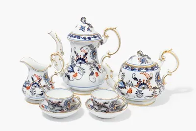 Schuler Auktionen AG - Meissen, Kaffeeservice "Reiches Zwiebelmuster" 