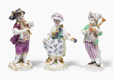 Schuler Auktionen AG - Meissen, 3 Figuren "Gärtnerkinder"