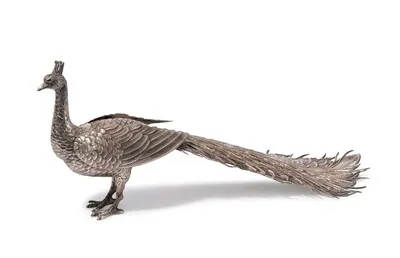 Schuler Auktionen AG - Tierfigur: Pfau, Spanien 20.Jh. 