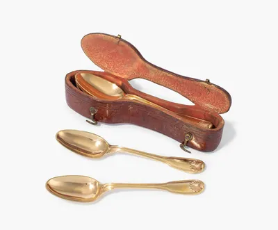 Schuler Auktionen AG - Set: 6 Vermeil-Löffel, Strassburg um 1770