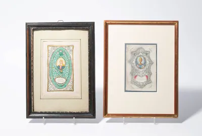 Schuler Auktionen AG - Spitzenbild "Mater Dolorosa"/"Hl. Eucharistie"