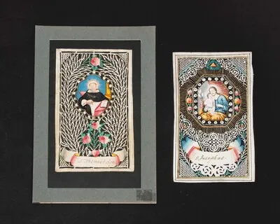 Schuler Auktionen AG - 2 Spitzenbilder "Hl. Joseph"/"Hl. Thomas von Aquin"