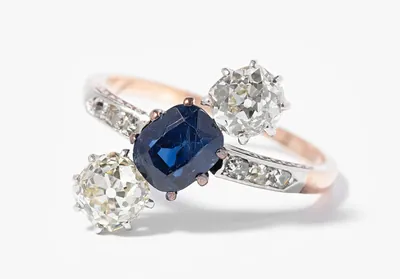 Schuler Auktionen AG - Antiker Saphir-Diamant-Ring