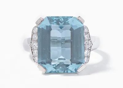 Schuler Auktionen AG - Aquamarin-Diamant-Ring
