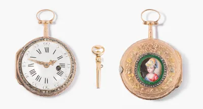 Schuler Auktionen AG - Gold-Taschenuhr mit Emailminiatur, um 1780
