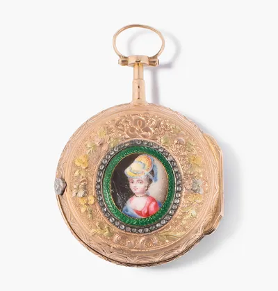 Schuler Auktionen AG - Gold-Taschenuhr mit Emailminiatur, um 1780