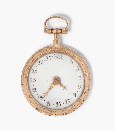 Schuler Auktionen AG - Kalender in Form einer Miniatur-Goldtaschenuhr, um 1800