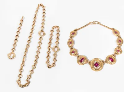 Schuler Auktionen AG - Pforzheim, Modeschmuck, Parure und Collier 