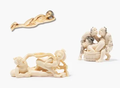 Schuler Auktionen AG - Lot: 3 Elfenbeinschnitzereien