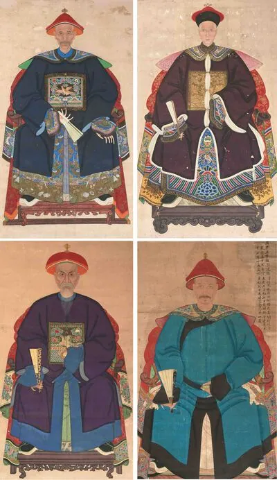 Schuler Auktionen AG - Lot: 4 höfische Ahnenporträts