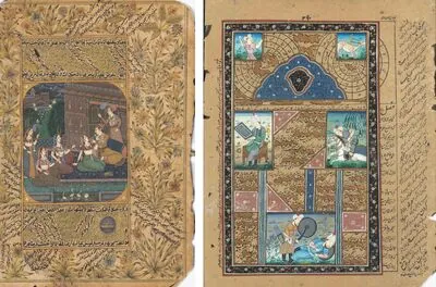 Schuler Auktionen AG - Lot: 2 Manuskriptseiten mit Miniaturen