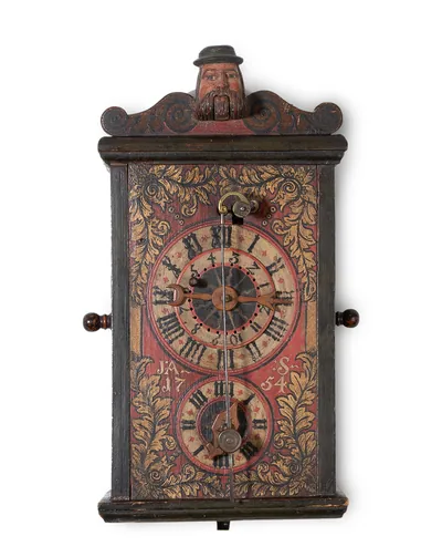 Schuler Auktionen AG - Schwyzer Holzräderuhr mit Automat