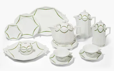 Schuler Auktionen AG - Nymphenburg, Kaffeeservice "Perl Lorbeerfestons"