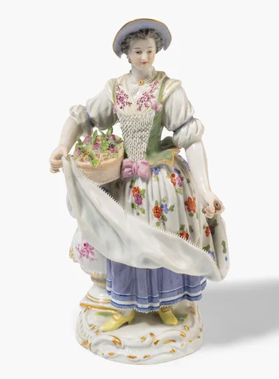 Schuler Auktionen AG - Meissen, Figur "Gärtnerin"