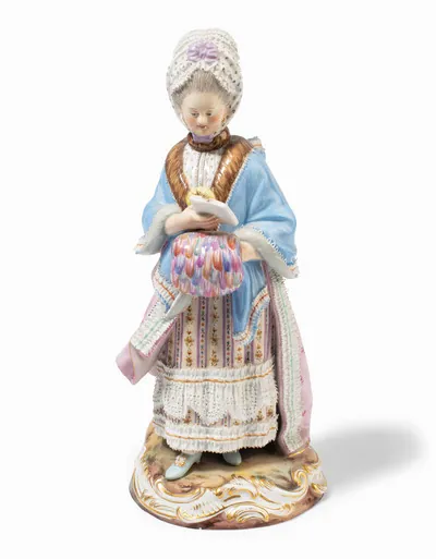 Schuler Auktionen AG - Meissen, Figur "Dame mit Muff"