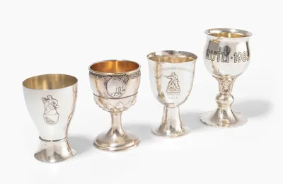 Schuler Auktionen AG - Lot: 4 Schützenbecher, 20.Jh.