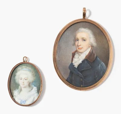 Schuler Auktionen AG - Lot: 2 Porträtminiaturen, Ende 18.Jh. 