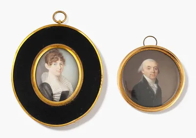 Schuler Auktionen AG - Lot: 2 Porträtminiaturen, Anfang 19.Jh. 