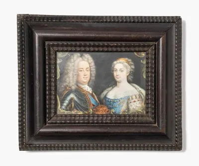 Schuler Auktionen AG - Portätminiatur, Königspaar, 19.Jh. 