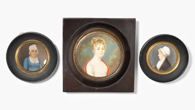Schuler Auktionen AG - Lot: 3 Porträtminiaturen, 19.Jh. 