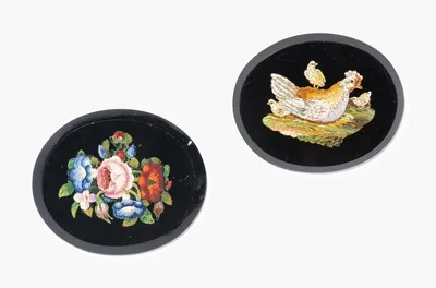 Schuler Auktionen AG - Lot: 2 Mikromosaike, Rom um 1850