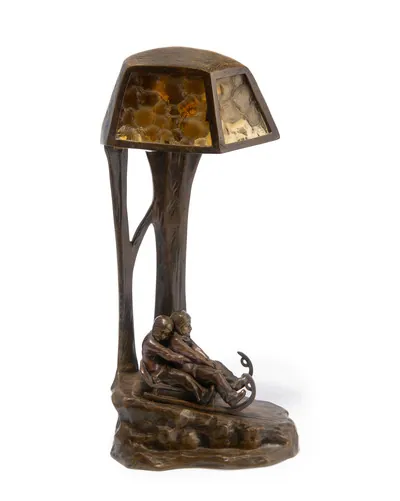 Schuler Auktionen AG - Otto Kainz und Siegfried Bauer, Tischlampe "Schlittenfahrt"