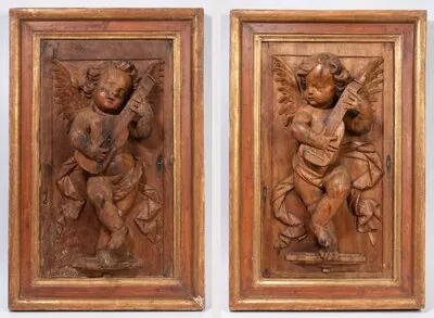 Schuler Auktionen AG - 1 Paar Reliefs "Musizierende Putti"
