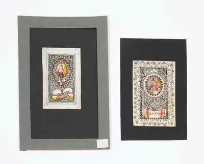 Schuler Auktionen AG - 2 Spitzenbilder "Hl. Wenzel"/"Hl. Wolfgang"