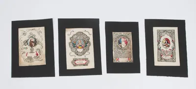 Schuler Auktionen AG - 4 Spitzenbilder "Hl. Theresia"/"Hl. Franziskus"/"Hl. Ursula"/"Hl. Bernhard"