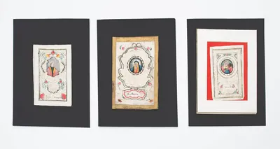 Schuler Auktionen AG - 3 Spitzenbilder "Jesus"/"Maria"/"Hl. Dorothea"