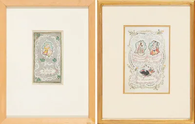 Schuler Auktionen AG - 2 Spitzenbilder "Hl. Meinrad"/"Hl. Agnes"