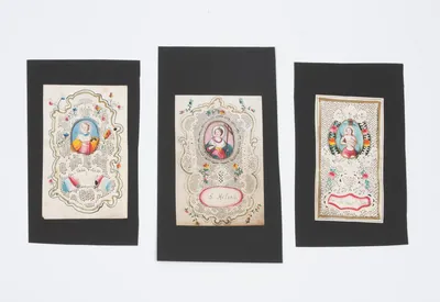 Schuler Auktionen AG - 3 Spitzenbilder "Hl. Helena"/"Hl. Elisabeth"/"Hl. Sebastian"