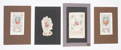 Schuler Auktionen AG - 4 Spitzenbilder "Pastor Bonus"/"Hl. Ursula"/"Hl. Magdalena"/"Hl. Joseph"