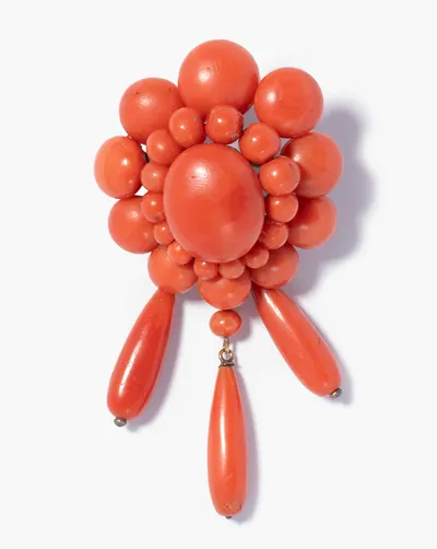 Schuler Auktionen AG - Korallen-Brosche