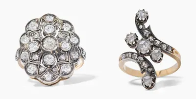 Schuler Auktionen AG - Lot: Zwei Antike Diamant-Ringe