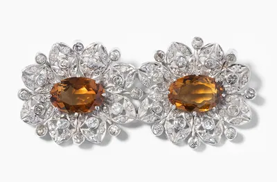 Schuler Auktionen AG - Citrin-Diamant-Brosche