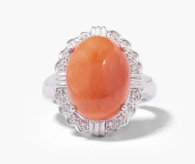 Schuler Auktionen AG - Korallen-Diamant-Ring