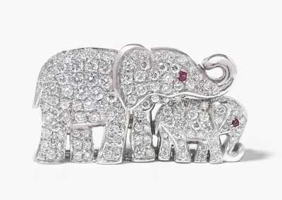 Schuler Auktionen AG - Brillant-Rubin-Brosche