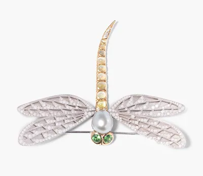 Schuler Auktionen AG - Perlen-Edelstein-Brosche