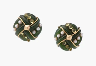 Schuler Auktionen AG - Edelstein-Perlen-Ohrclips