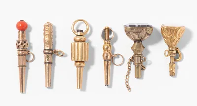 Schuler Auktionen AG - Lot: 6 diverse Taschenuhrschlüssel
