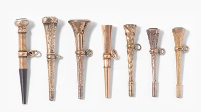 Schuler Auktionen AG - Lot: 7 diverse Taschenuhrschlüssel