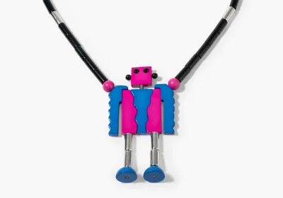 Schuler Auktionen AG - Francois Schoenlaub für Guillemette L'Hoir, Paris, Collier "Robot Bleu-Rose"