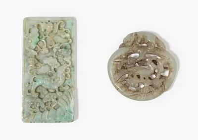 Schuler Auktionen AG - Lot: 2 Jadeschnitzereien