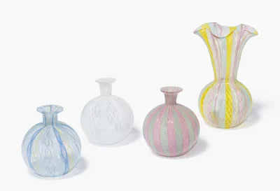 Schuler Auktionen AG - Murano, 4 Vasen "Zanfirico"
