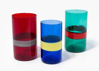 Schuler Auktionen AG - Fulvio Bianconi für Venini & C., Murano, 3 Becher "A fasce orizzontale"