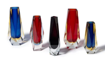 Schuler Auktionen AG - Alessandro Mandruzzato, 5 Blockvasen "Sommerso"