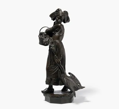 Schuler Auktionen AG - Albert Schultz, Figur "Mädchen mit Gans"
