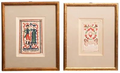 Schuler Auktionen AG - 5 Bündner Papierschnitte "Liebesandenken"