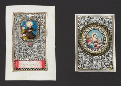 Schuler Auktionen AG - 2 Spitzenbilder "Hl. Elisabeth"/"Hl. Franziskus"